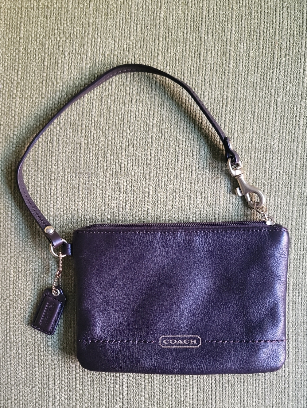 Coach Small Brown Leather Wristlet